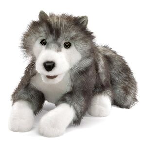 Folkmanis Timber Wolf Hand Puppet Plush Toy Theater Children’s Storytelling